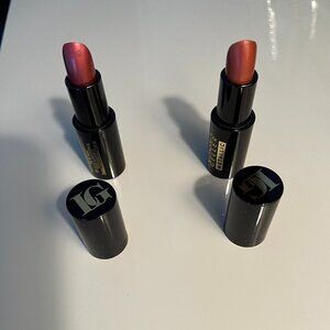 Laura Geller Metallic Lipsticks in Safari Blaze and Whimsical Wine